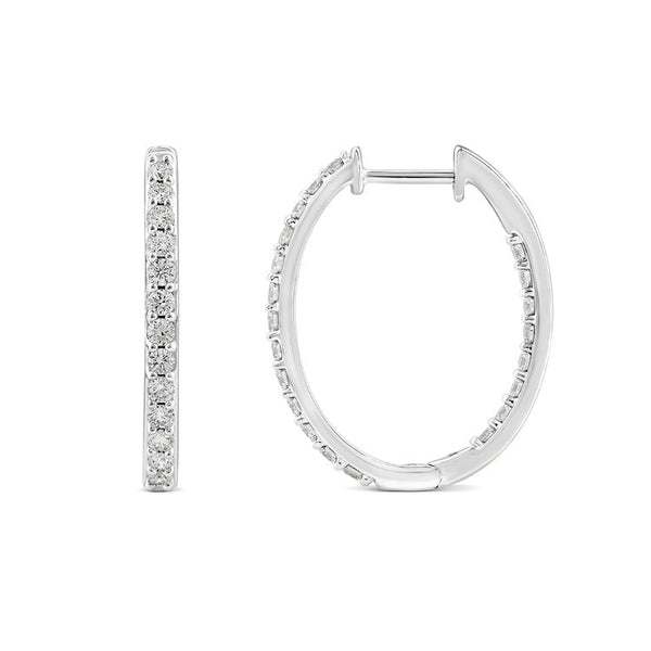 1.00ct Lab Grown Diamond Earrings in 9K White Gold