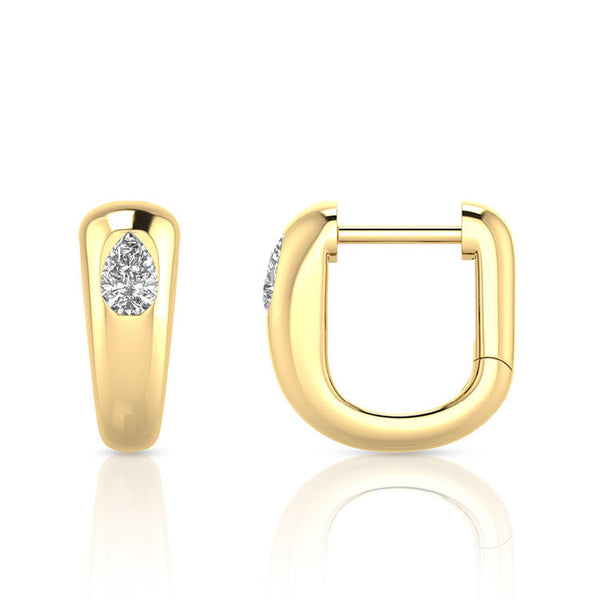 0.20ct Lab Grown Diamond Earrings in 9K Yellow Gold