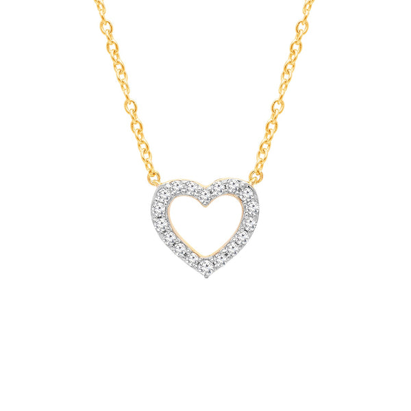 0.1ct Lab Grown Diamond Necklace in 9K Yellow Gold
