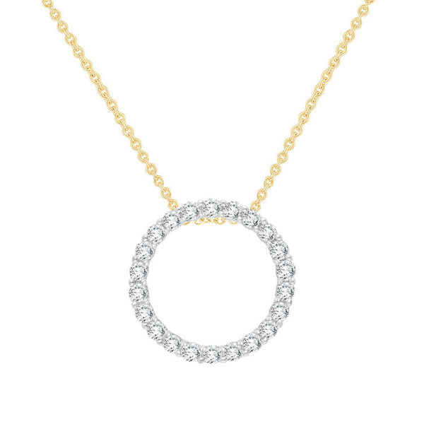 0.50ct Lab Grown Diamond Necklace in 9K Yellow Gold