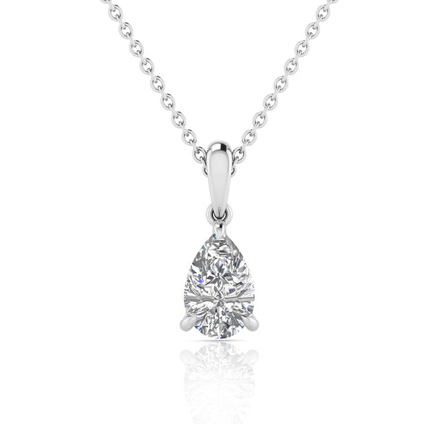 1.00ct Lab Grown Diamond Necklace in 9K White Gold