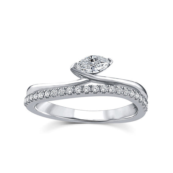 0.33ct Lab Grown Diamond Ring in 9K White Gold