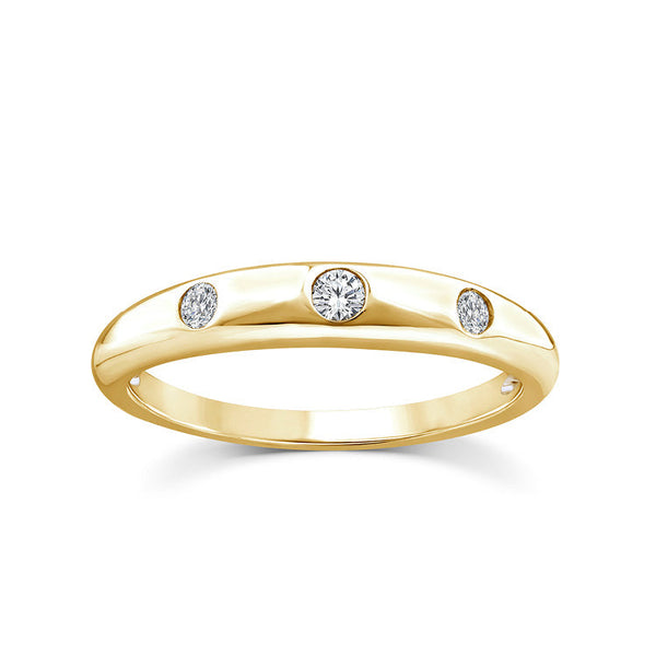 0.10ct Lab Grown Diamond Ring in 9K Yellow Gold