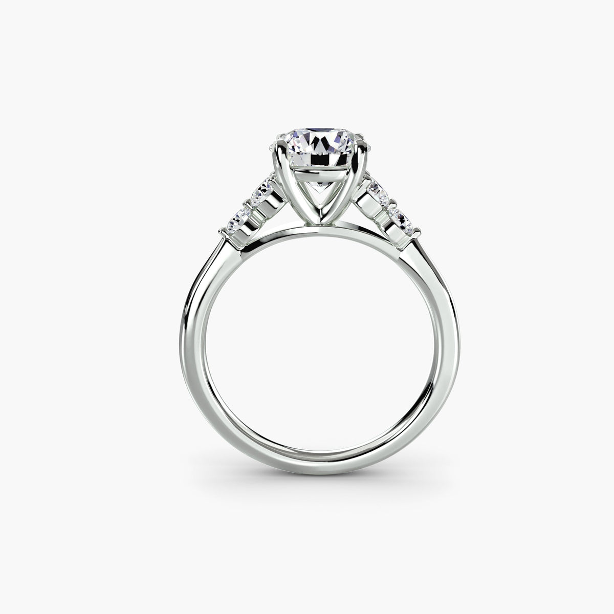 Solitaire with Shoulder Accents 2