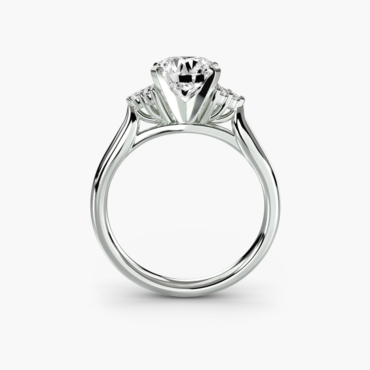 Solitaire with Cluster Shoulders 2