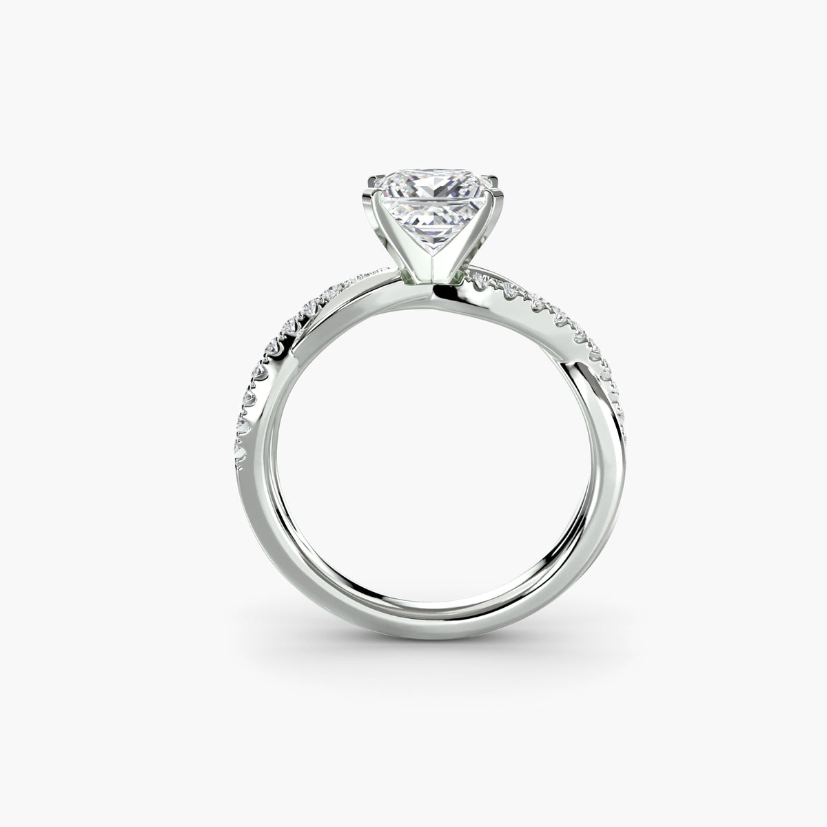 The Emerald Twist Pavé Ring