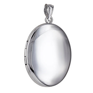 P12 β S/S Plain Memorial Oval Locket