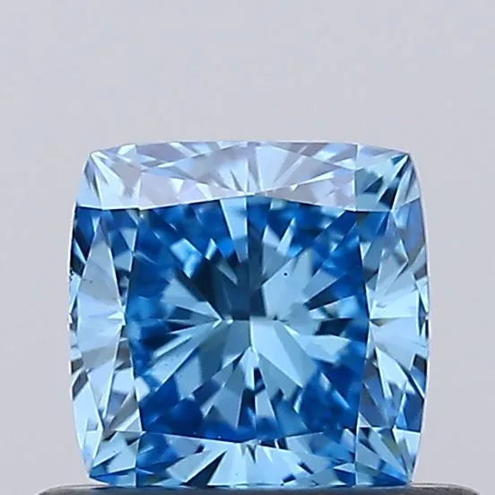 0.52ct Cushion modified Lab Grown Diamond (Colour Fancy Vivid Blue, Clarity VS1, IGI Certified)