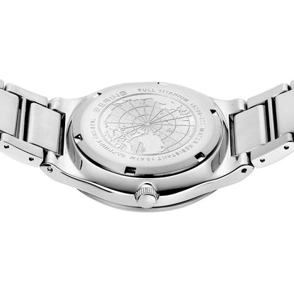 Bering Solar 39mm Silver Titanium Links Strap Watch