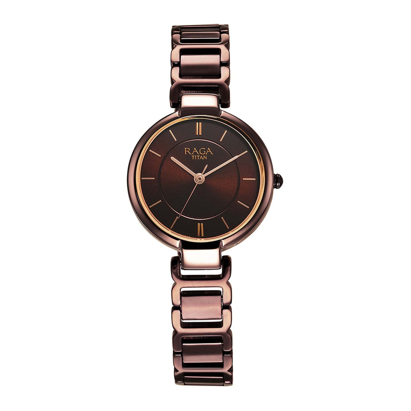 Titan Raga Delight Brown Dial Analogue Metal Strap watch for Women