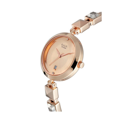 Titan Raga Viva Rose Gold Dial Analogue Metal Strap watch for Women