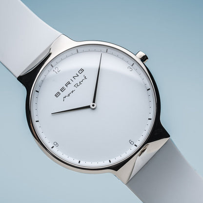 Bering Max René Polished Silver White Watch