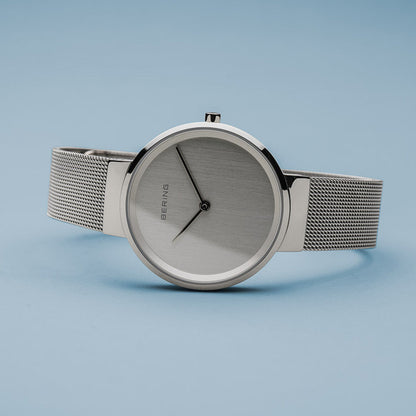 Bering Classic Polished Silver 31mm Mesh Watch