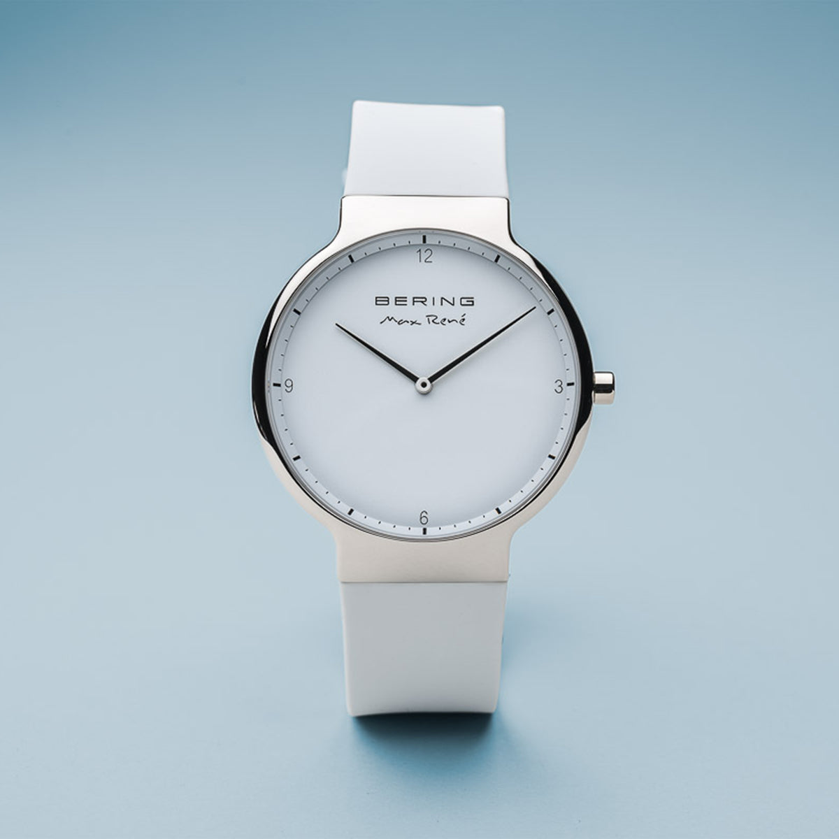 Bering Max René Polished Silver White Watch