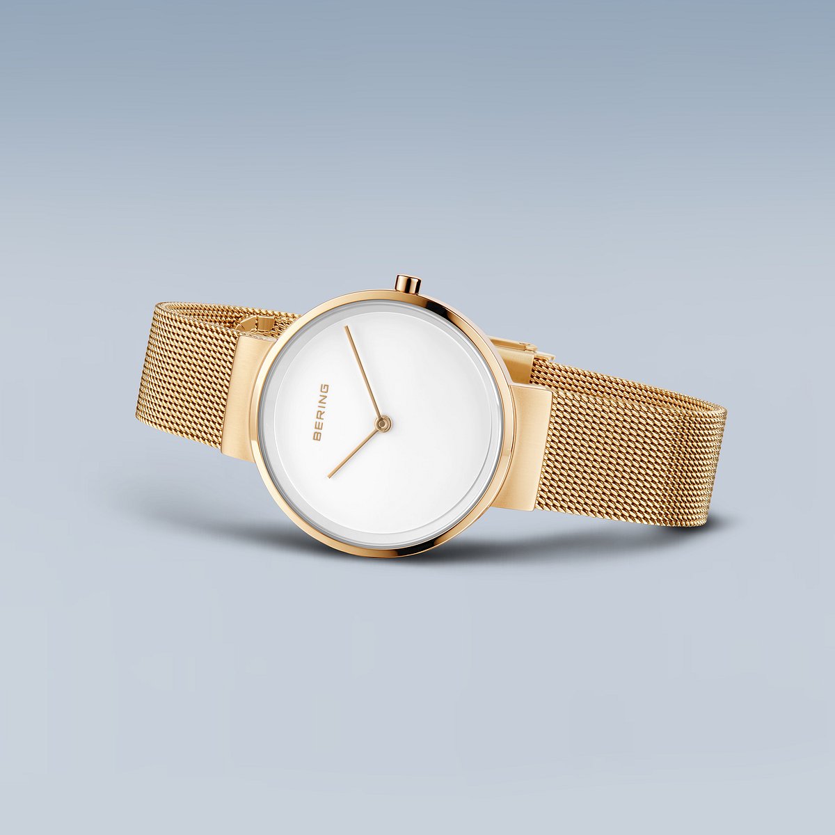 Bering Classic 31mm Gold Milanese Strap Watch