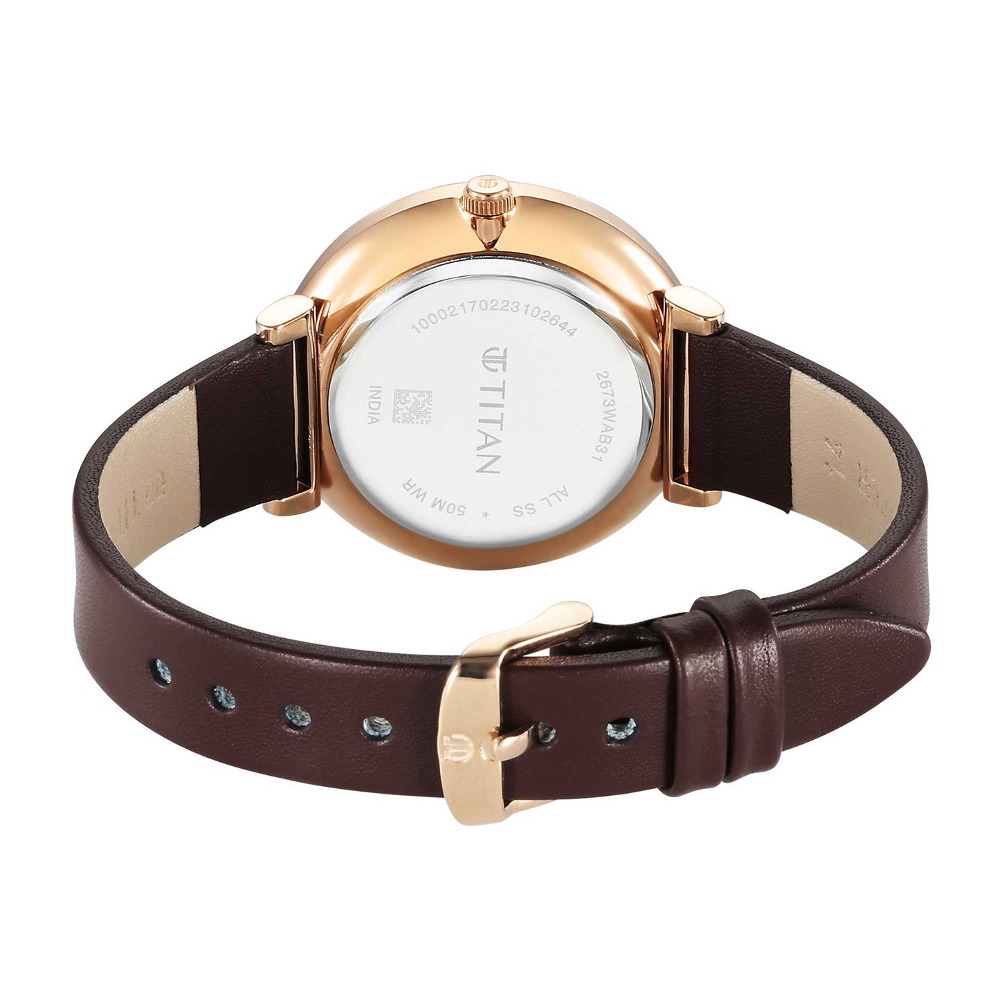 Titan Marhaba Brown Dial Analogue Leather Strap watch for Women