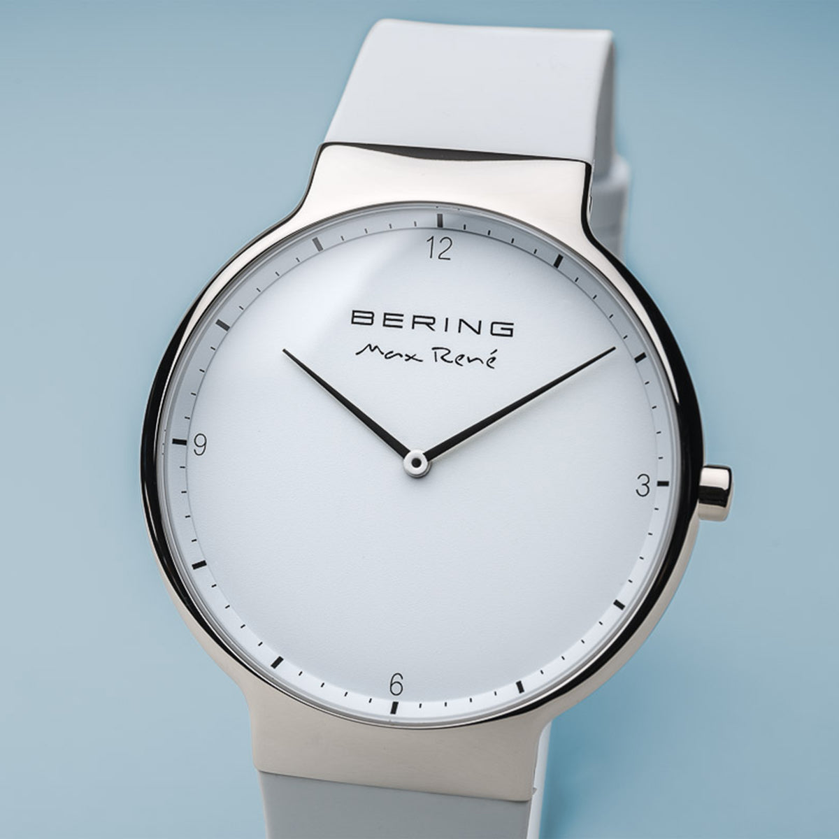 Bering Max René Polished Silver White Watch