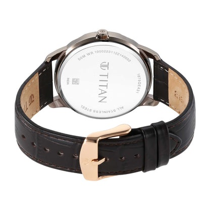 Titan Regalia Opulent White Dial Watch for Men