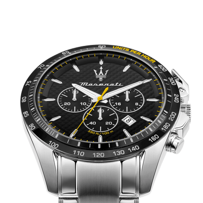 Maserati Traguardo Black Dial 45mm Chronograph