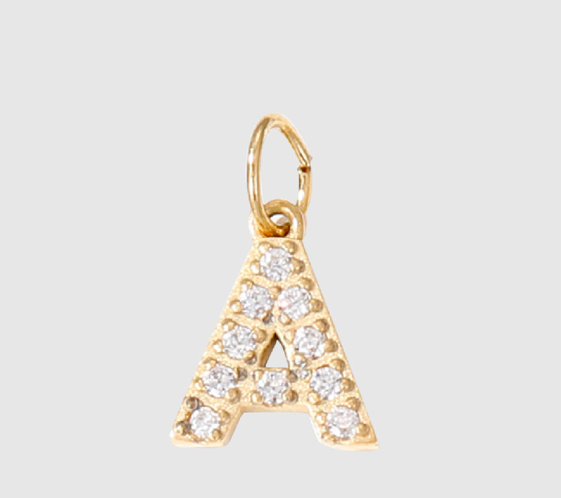 18K Yellow Gold Plated Initial Pendant Necklace