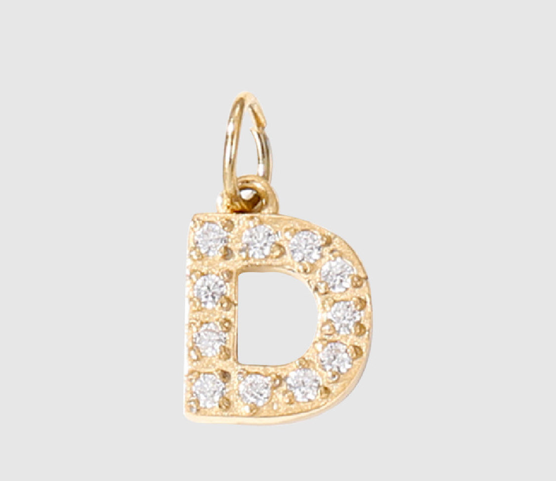 18K Yellow Gold Plated Initial Pendant Necklace