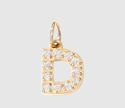 18K Yellow Gold Plated Initial Pendant Necklace
