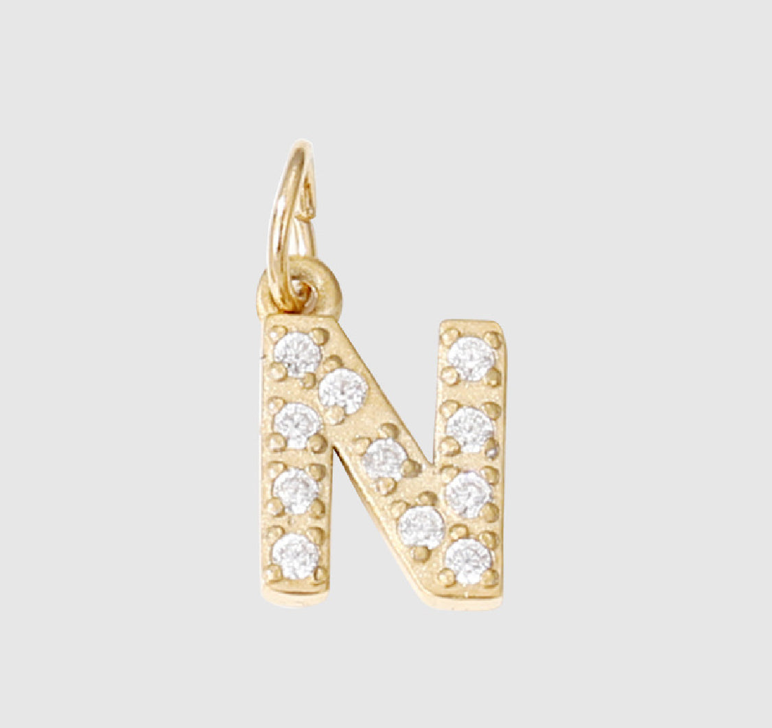 18K Yellow Gold Plated Initial Pendant Necklace