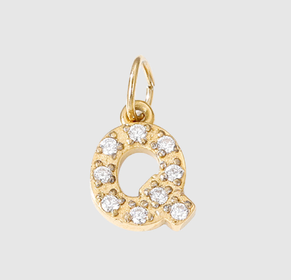 18K Yellow Gold Plated Initial Pendant Necklace