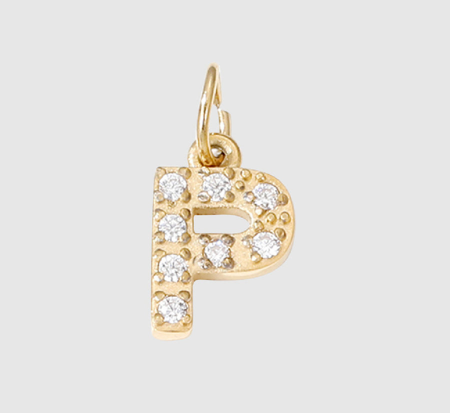 18K Yellow Gold Plated Initial Pendant Necklace