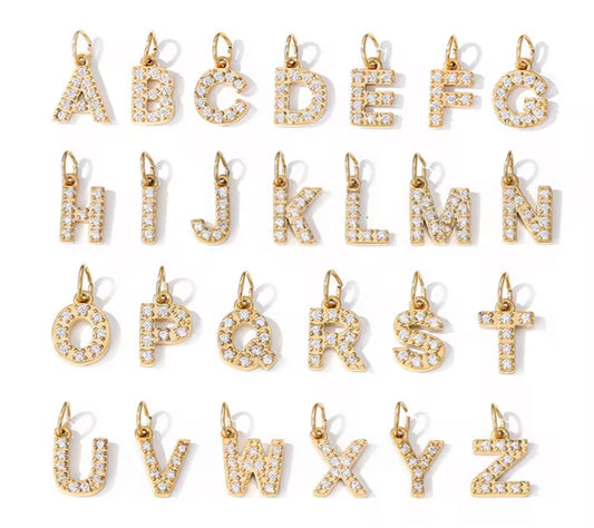 18K Yellow Gold Plated Initial Pendant Necklace
