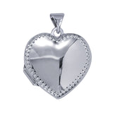 The Raised Border Heart Locket