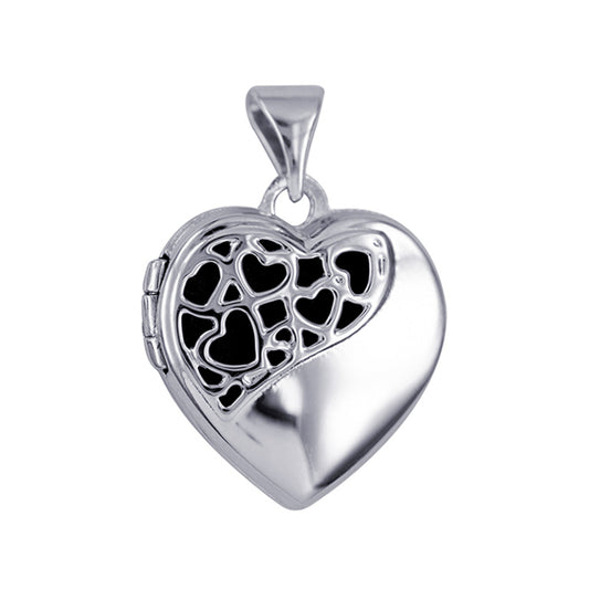 P45 – S/S 15mm Heart Locket with Cut Out Hearts