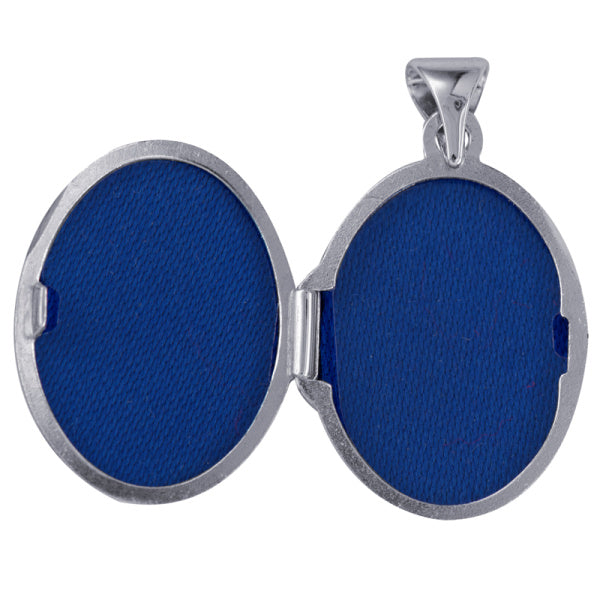 P41 – S/S White Cz Set Oval Locket
