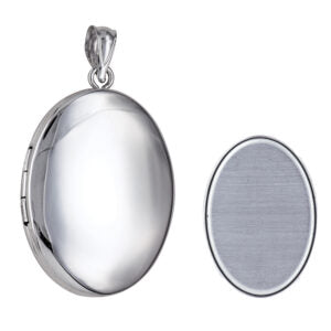P12 – S/S Plain Memorial Oval Locket