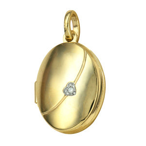 P10 – 9Y 17mm Diamond Set Oval Locket