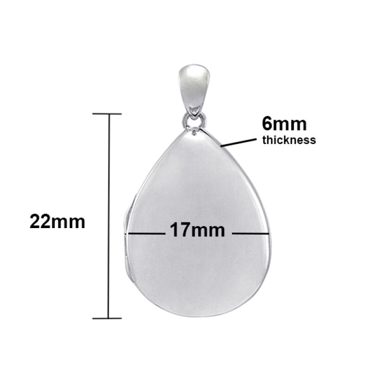 P39 – S/S Plain Teardrop Locket