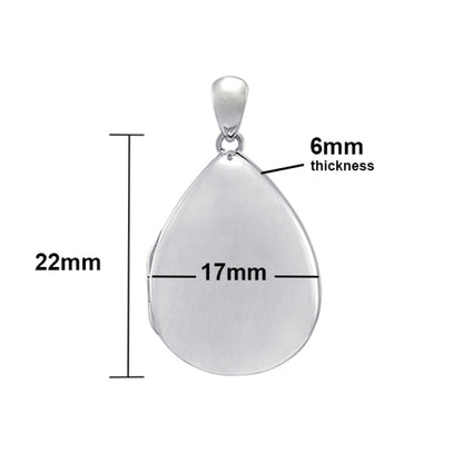 P39 – S/S Plain Teardrop Locket