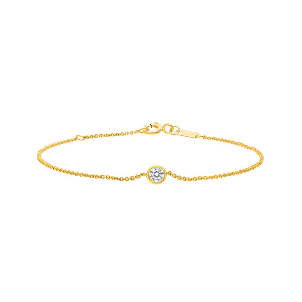 0.15ct Lab Grown Diamond 16-18cm Bracelet in 9K Yellow Gold