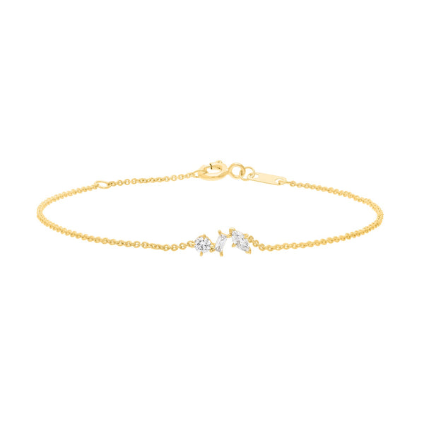 0.25ct Lab Grown Diamond 16-18cm Bracelet in 9K Yellow Gold