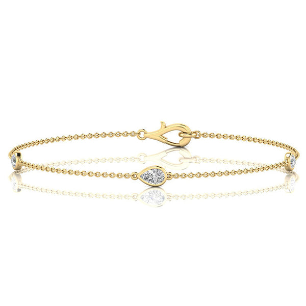 0.33ct Lab Grown Diamond Bracelet in 9K Yellow Gold