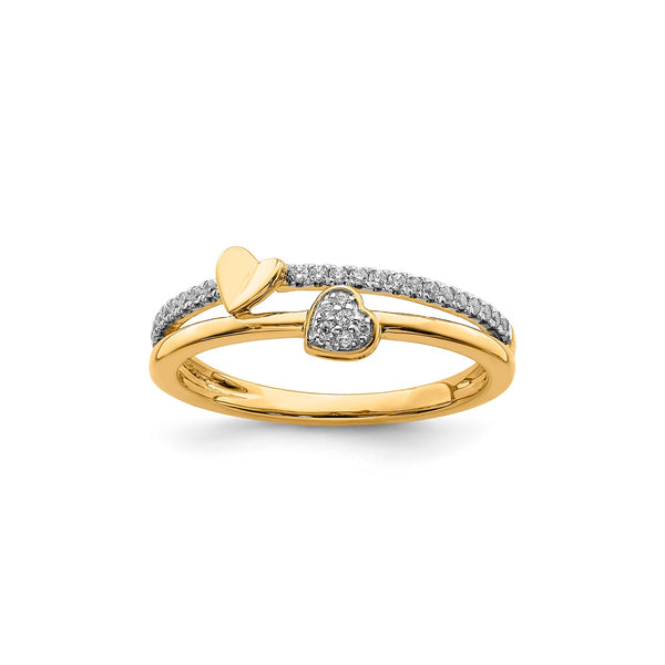 0.14ct Lab Grown Diamond Ring in 9K White & Yellow Gold