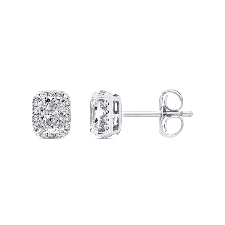 1.12ct Lab Grown Diamond Earrings in 9K White Gold