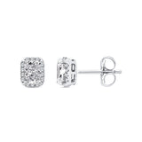 1.12ct Lab Grown Diamond Earrings in 9K White Gold