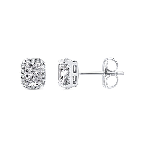 1.12ct Lab Grown Diamond Earrings in 9K White Gold