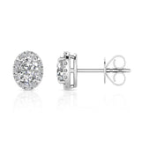1.12ct Lab Grown Diamond Earrings in 9K White Gold