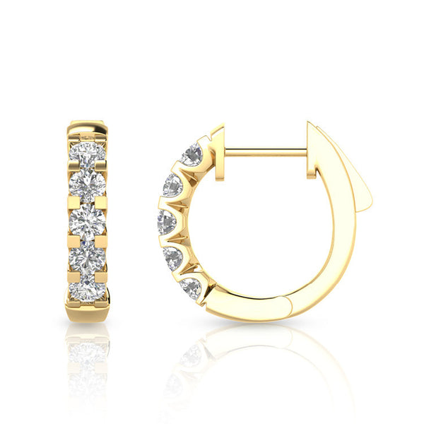 1.00ct Lab Grown Diamond Earrings in 9K Yellow Gold
