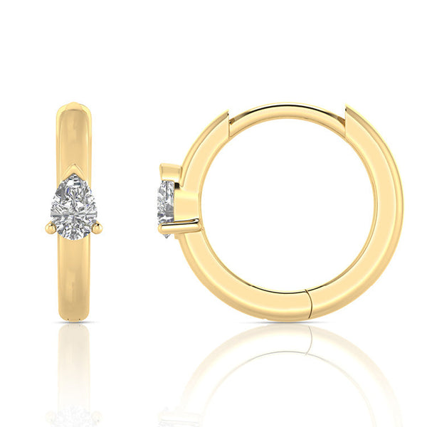 0.12ct Lab Grown Diamond Earrings in 9K Yellow Gold