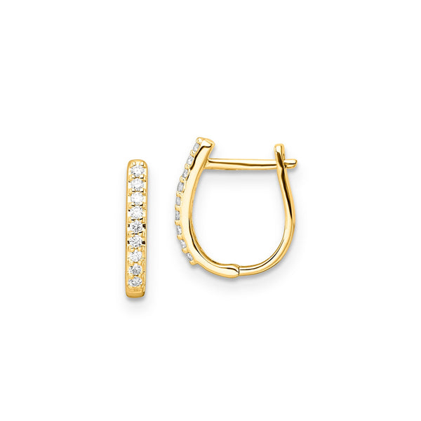 0.10ct Lab Grown Diamond Earrings in 9K Yellow Gold