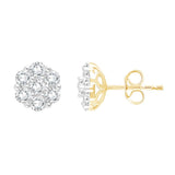 1.00ct Lab Grown Diamond Earrings in 9K Yellow Gold