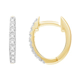 Pavé Diamond Huggie Hoops
